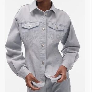 ‼️SALE‼️ Topshop hourglass cinch Denim button up shirt Jacket